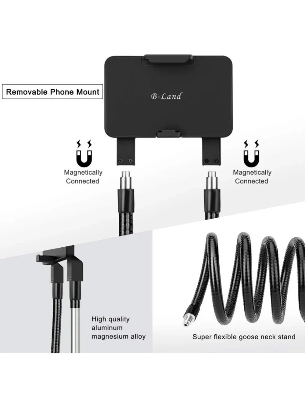 Universal Cell Phone Holder Stand, Flexible Lazy Bracket, Multi-Function Mount